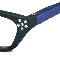 Urban Eyes Women's Crystal Green Reading Glasses