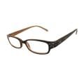 Urban Eyes Women's Crystal Floral Brown Reading Glasses