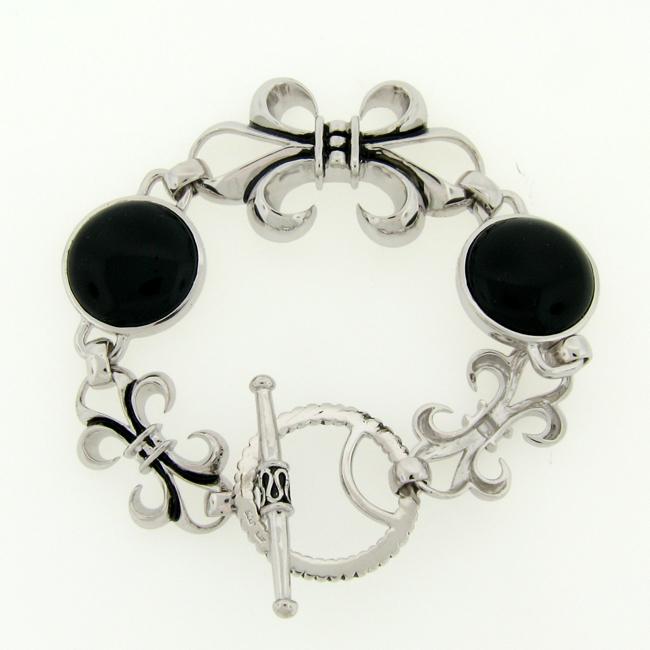 Meredith Leigh Sterling Silver Onyx Bracelet