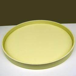 Impulse! Round Sofa Cream/ Brown Stitch Trays (Pack of 10)