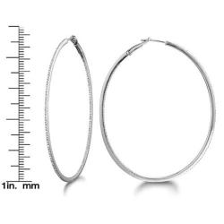 14k White Gold 5/8ct TDW Diamond Hoop Earrings (G-H, SI2)