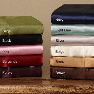 Silky Satin Queen-size 4-piece Satin Sheet Set