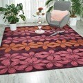 Nourison Hand-tufted Plum Cosmopolitan Rug (7'3 x 9'3)