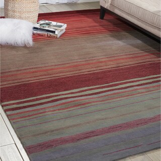 Hand-tufted Flame Cosmopolitan Rug (7'3 x 9'3)