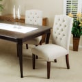 Christopher Knight Home Crown Top Ivory Linen Dining Chair (Set of 2)