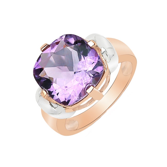 Sheila Kay 14k Yellow Gold Overlay Amethyst Ring