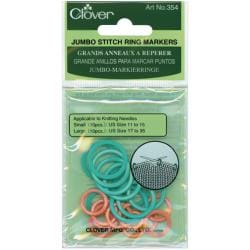 Clover Jumbo Stitch Knitting/Crochet Plastic Marker Rings (Pack of 20)-Image