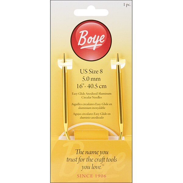 Boye Clover Size 8 Circular Aluminum Knitting Needles