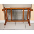 Crown Pet Chestnut Brown Wood and Wire Gate 40
