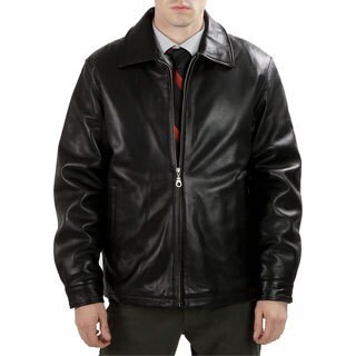 United Face Men's Black Classic Lambskin Leather Jacket