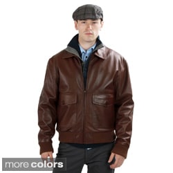 Tanners Avenue Men's Pig Napa Leather Bomber Jacket - Overstock