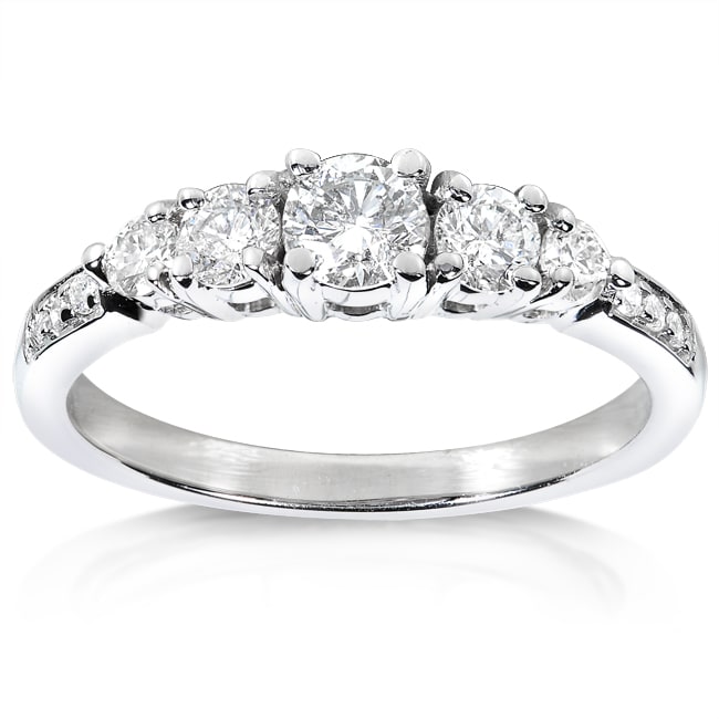 Annello 14k White Gold 35ct TDW Diamond Engagement Ring (H-I, I1-I2)