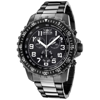 Invicta Men's 'Invicta II' Chronograph Gunmetal Ion Plated SS Watch