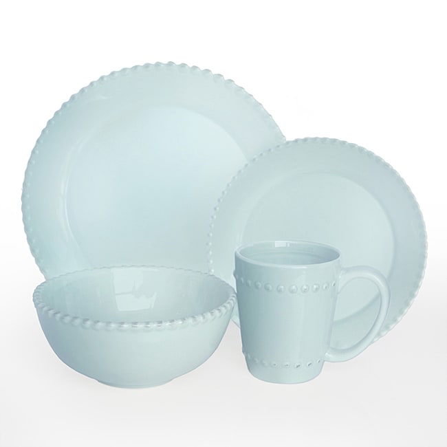 American Atelier Bianca Bead Azul 16-pc Dinnerware Set