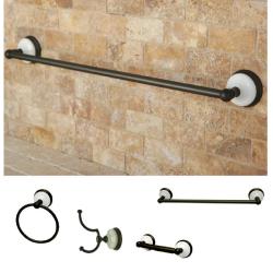Compare Price Oil Rubbed Bronze 4-piece Bathroom Accessory Set