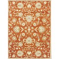 Hand-tufted Delhi Rusty Orange/ Gold New Zealand Wool Rug 5x8