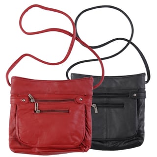 Journee Collection Genuine Leather Cross-body Bag