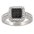 DB Designs Sterling Silver 1/10ct TDW Colored Diamond Square Ring