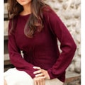 Women's Alpaca Wool 'Burgundy Flirt' Sweater (Peru)