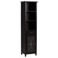 Veranda Bay Dark Espresso Linen Tower by Elegant Home Fashions
