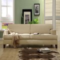 ETHAN HOME Stewart Beige Track Arm Modern Sofa