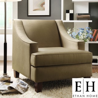 ETHAN HOME Winslow Taupe Concave Arm Modern Accent Chair
