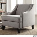 ETHAN HOME Winslow Cherry Finish Taupe Brown Chair