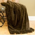 Fringe Faux Seal Fur Throw