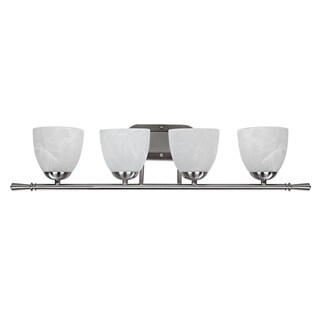 Transitional 4-light Brushed Nickel Bath Bar