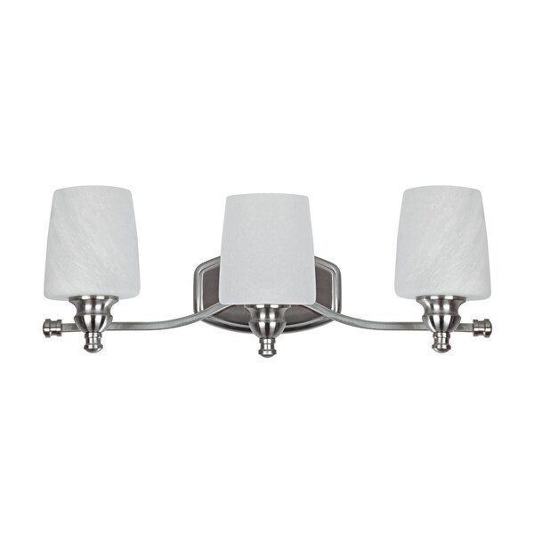 Chloe Transitional 3light Brushed Nickel Bath/ Vanity Light 