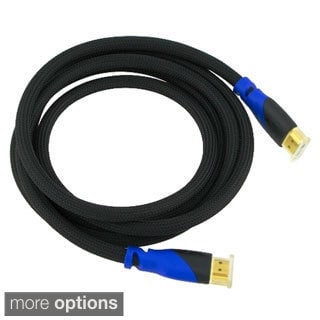 10-foot Fully HDCP Compliant Black and Blue High Speed HDMI M/M Cable