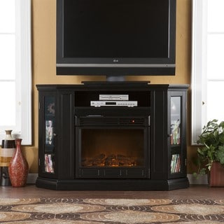 Great Prices Upton Home Claremont Black Media Console Fireplace