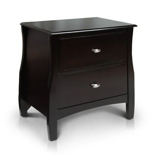 Beau Espresso Finish 2-drawer Nightstand