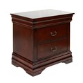 Furniture of America Laurelle Dark Cherry Finish 2-drawer Nightstand