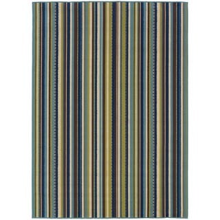 See Reviews Blue/ Brown Outdoor Rectangular Area Rug (3'10 x 5'6)