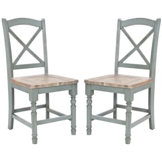 Provenical X-Back Pale Blue Side Chairs (Set of 2)