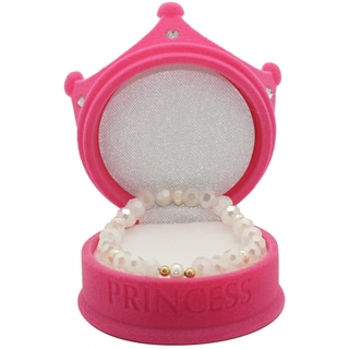 Junior Jewels 14k Yellow Gold Pearl and Bead Baby Bracelet