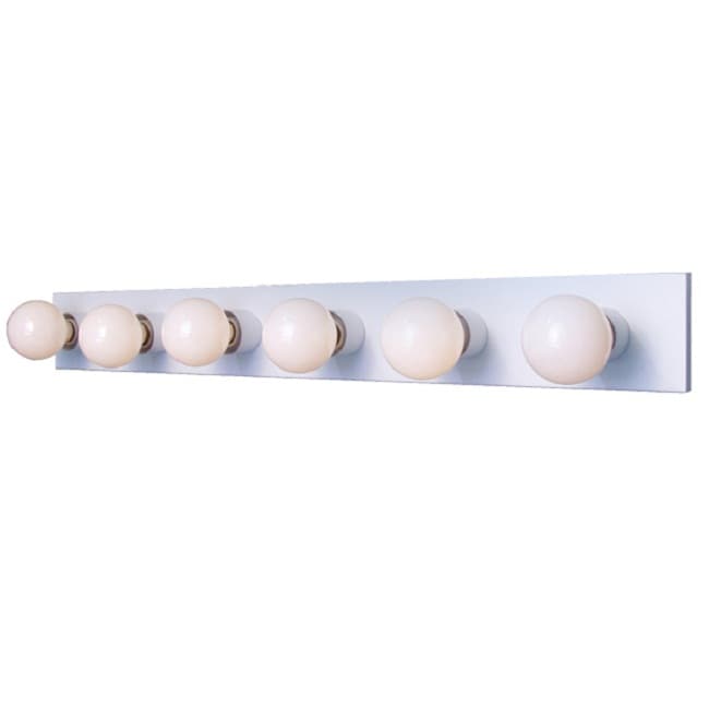 Woodbridge Lighting Basic 6light Bright White Bath Bar Vanity 