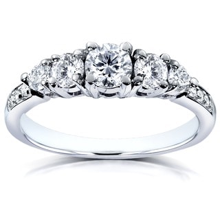 Annello 14k White Gold 3/4ct TDW Diamond Engagement Ring (H-I, I1-I2)