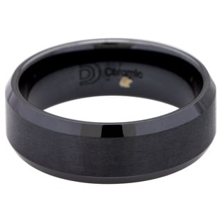 Black Ceramic Men's Comfort Fit Band
