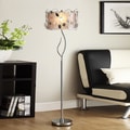 ETHAN HOME Floral 62-inch Silver Crystal Floor Lamp