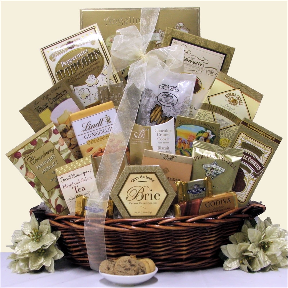Buy holiday gourmet gift baskets - Classic Holiday Elegance Holiday Gourmet Gift Basket