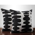 ETHAN HOME Black/ Light Grey 18-inch Decorative Pillows (Set of 2)
