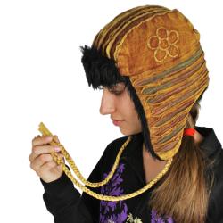 Camel Aviator Faux-fur Hat (Nepal)-Image