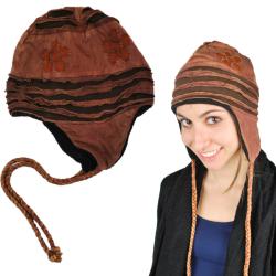 Brown Razor Cut Cotton Hat (Nepal)-Image