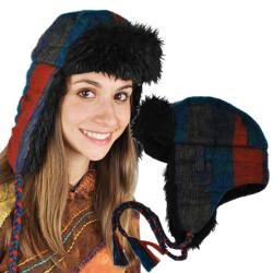 Brown Aviator Faux-fur Hat (Nepal)-Image