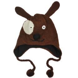 Wool Fleece-Lined Puppy Beanie (Nepal)-Image