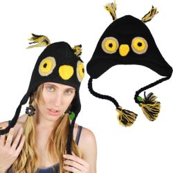 Women's Owl Beanie (Nepal)-Image