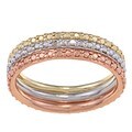 DB Designs Diamond Accent Stackable Eternity Band Ring (Set of 3)