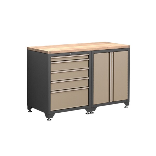 NewAge Products Pro Series 3-Piece Cabinetry Set in Taupe